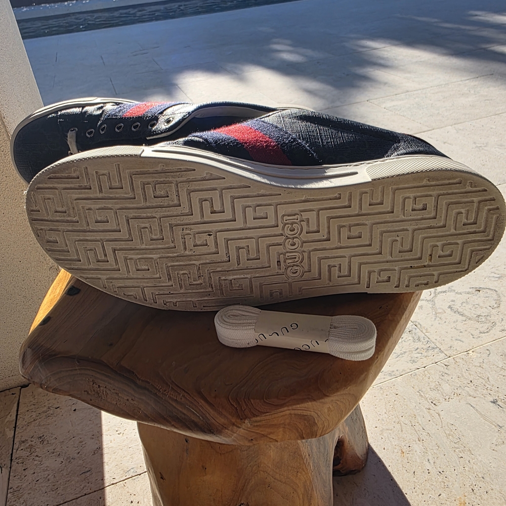Gucci Black Monogram Athletic Shoes - Picture 8 of 9